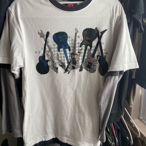 Union Bay guitar Long Sleeve Shirt Size Large